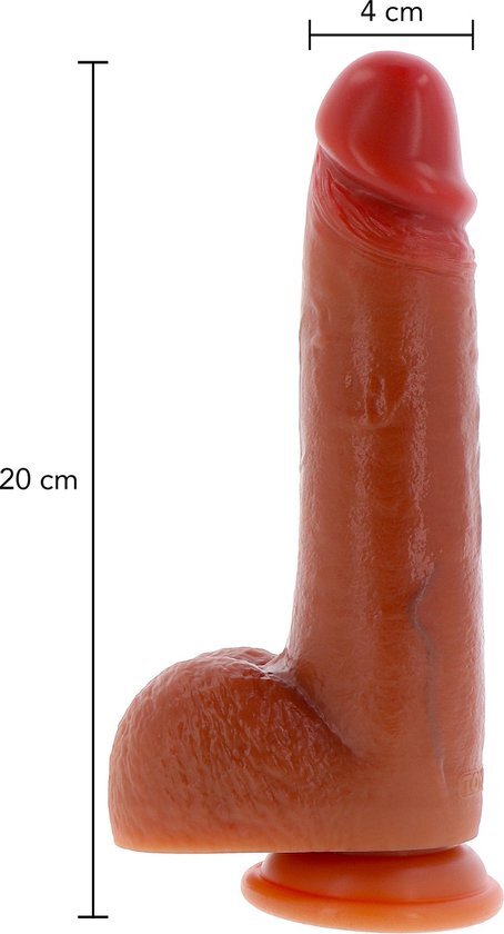 Dildo réaliste avec testicules 20 cm Sextoys Sextoy réaliste Oh! Darling
