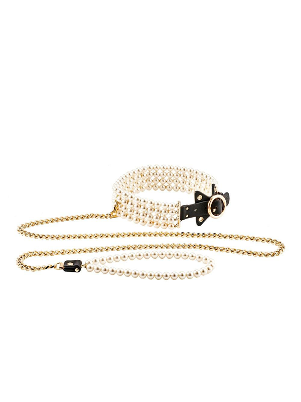 Collier laisse Majestic perles BDSM Accessoire Oh! Darling