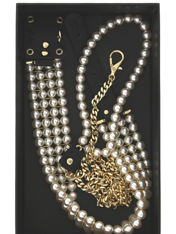 Collier laisse Majestic perles BDSM Accessoire Oh! Darling