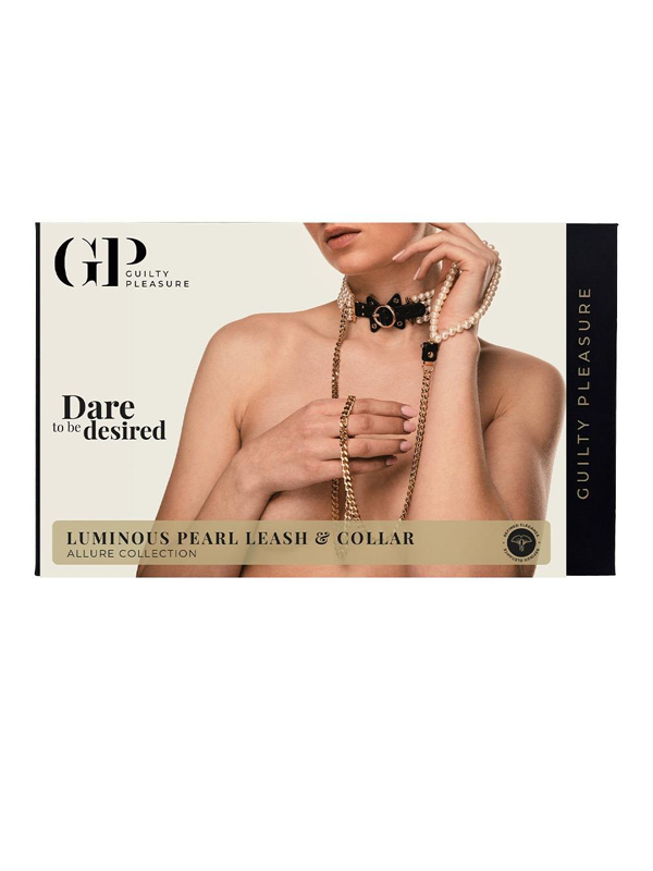 Collier laisse Majestic perles BDSM Accessoire Oh! Darling