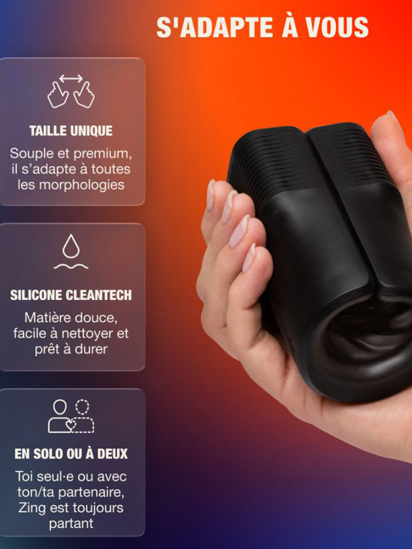 Masturbateur Solo ou couple Zing noir Sextoys Masturbateur Oh! Darling