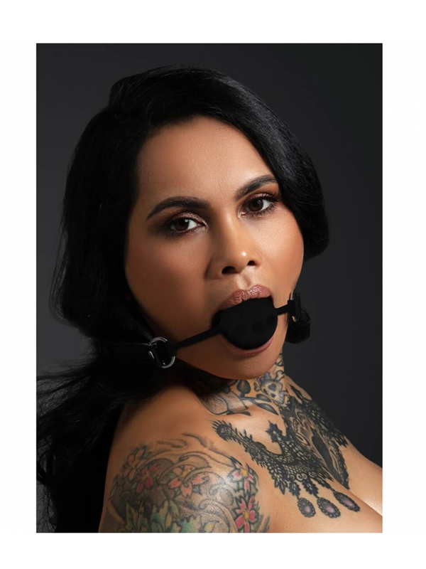 Bâillon-boule respirant en silicone noir Taboom Cad'Oh! Idées cadeaux sexy Oh! Darling