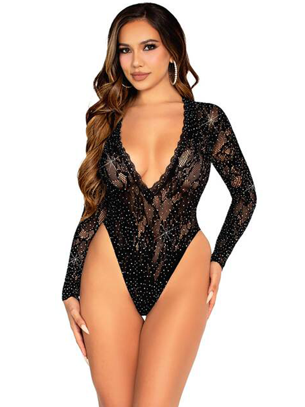 Body paillettes manches longues Lingerie Lingerie Oh! Darling