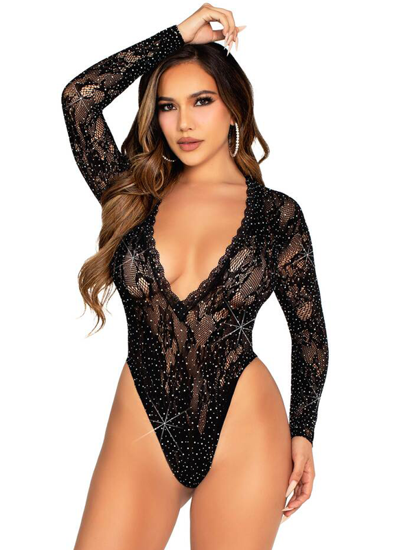 Body paillettes manches longues Lingerie Lingerie Oh! Darling