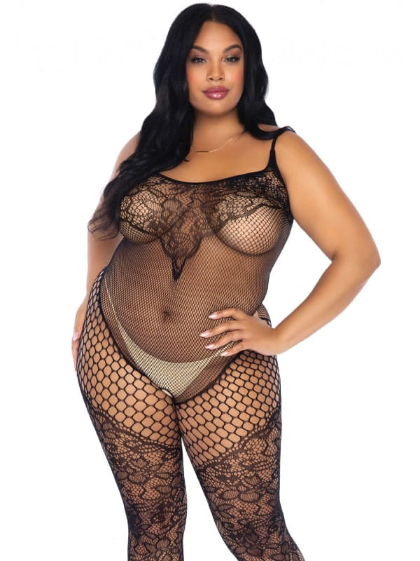 Bodystocking 89257 Leg Avenue Lingerie Grande-Taille Oh! Darling