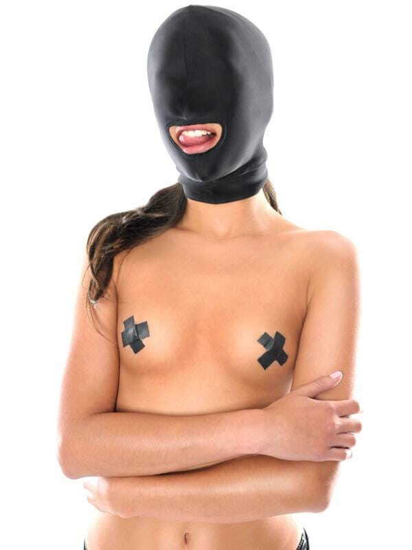 Cagoule spandex Open Mouth Hood Fetish fantasy BDSM Cagoule / Masque Oh! Darling