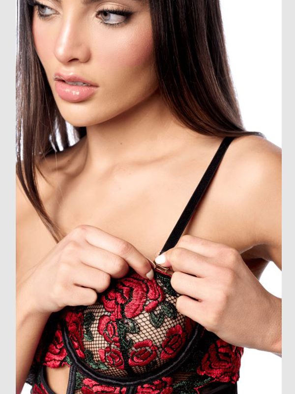 Nuisette Rose et Noir Lingerie Lingerie Sexy Oh! Darling