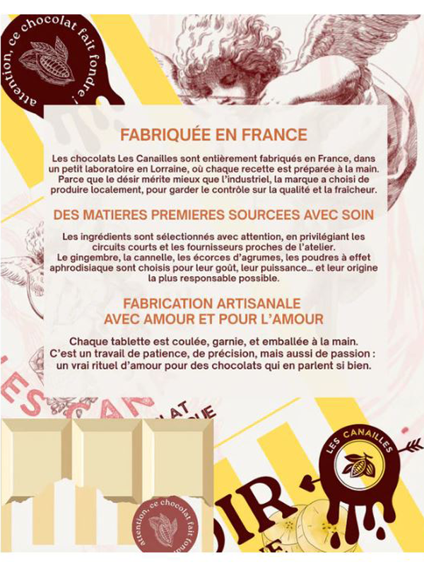 Tablette de Chocolat au lait Aphrodisiaque Aphrodisiaque Chocolat au Lait Aphrodisiaque Oh! Darling