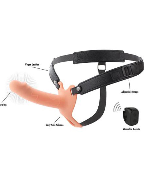 Gode ceinture vibrant creux Strap on 16 cm Sextoys Strap-on Oh! Darling