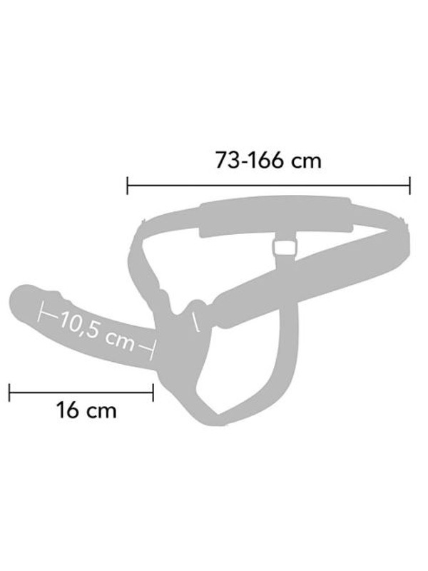 Gode ceinture vibrant creux Strap on 16 cm Sextoys Strap-on Oh! Darling