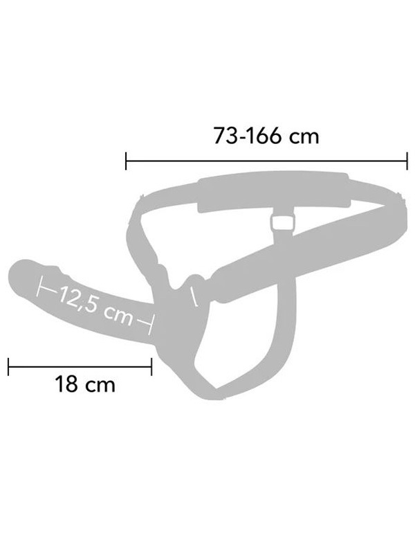 Gode ​​ceinture pénis creux Strap on 18 cm Sextoys Strap-on Oh! Darling