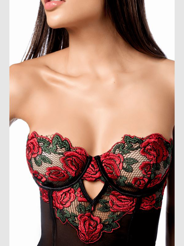 Nuisette Rose et Noir Lingerie Lingerie Sexy Oh! Darling