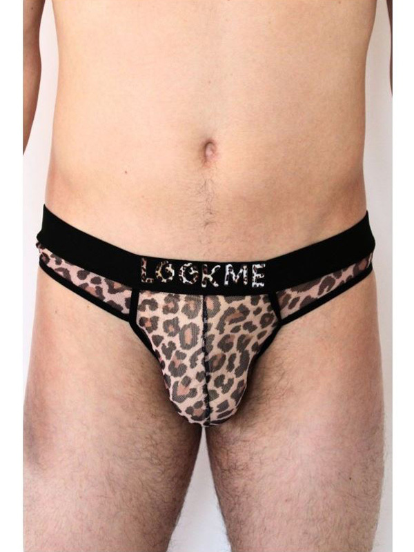 String resille léopard LEO MARRON Lingerie Lingerie Homme Oh! Darling