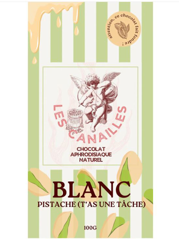 Chocolat Blanc Aphrodisiaque Pistache Aphrodisiaque Pour plus de plaisir Oh! Darling