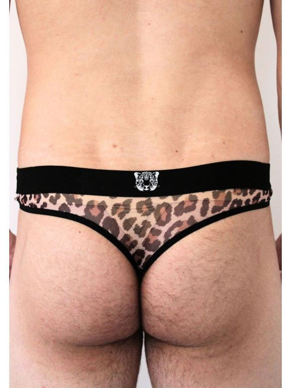 String resille léopard LEO MARRON Lingerie Lingerie Homme Oh! Darling