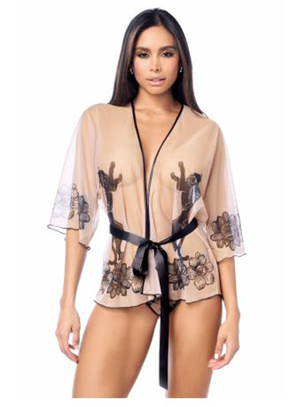 Peignoir Transparent et Noir Lingerie Lingerie Sexy Oh! Darling