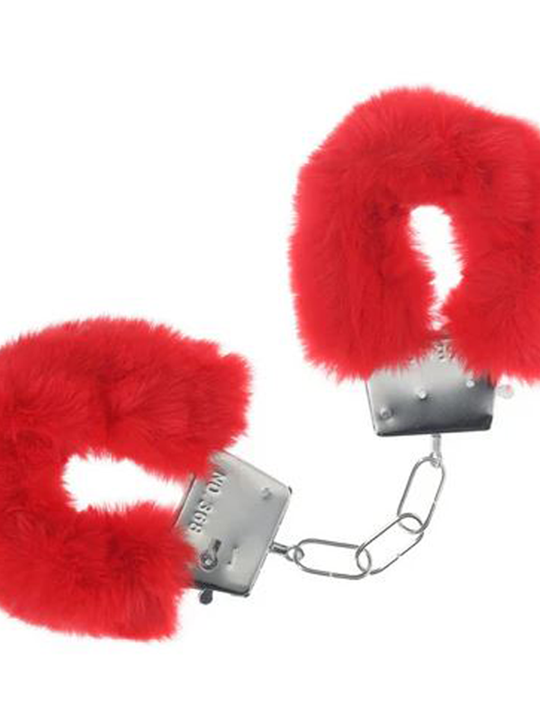 Menottes fourrures rouge modèle 1 BDSM Menotte Oh! Darling