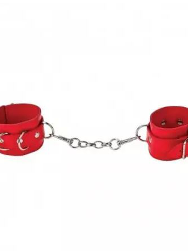 Menottes cuir rouge BDSM Menotte Oh! Darling