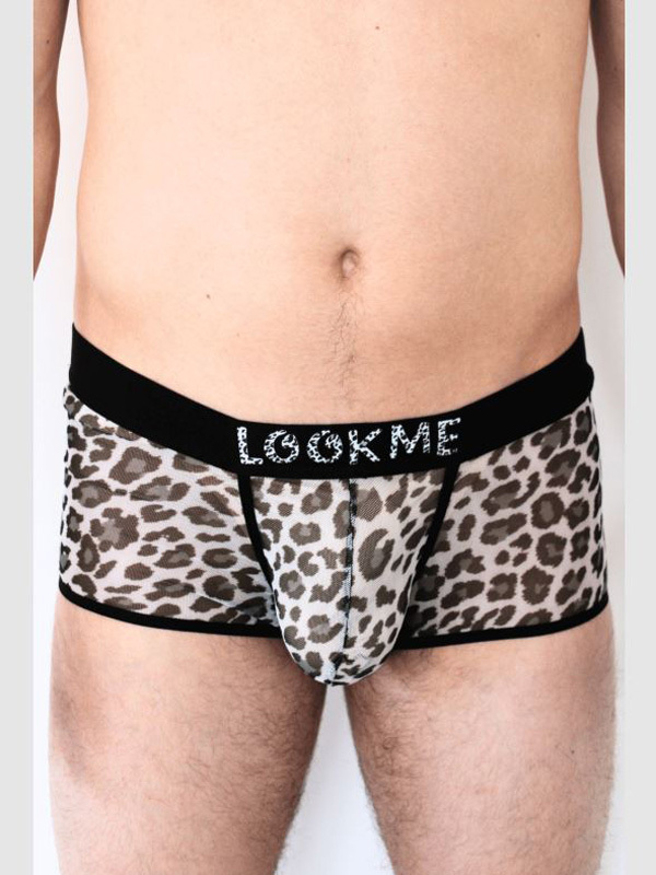 Shorty resille léopard Gris Lingerie Lingerie Homme Oh! Darling