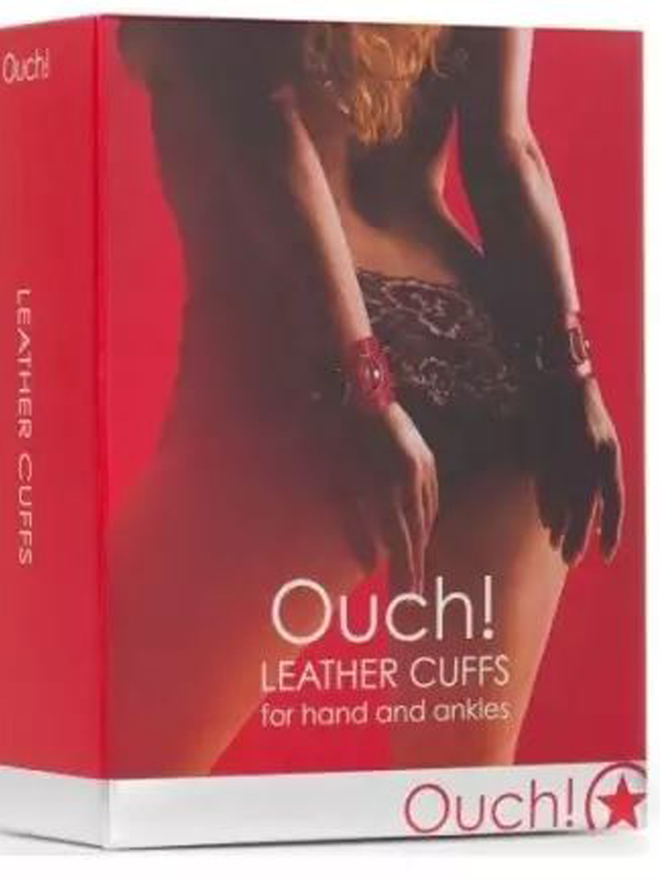 Menottes cuir rouge BDSM Menotte Oh! Darling