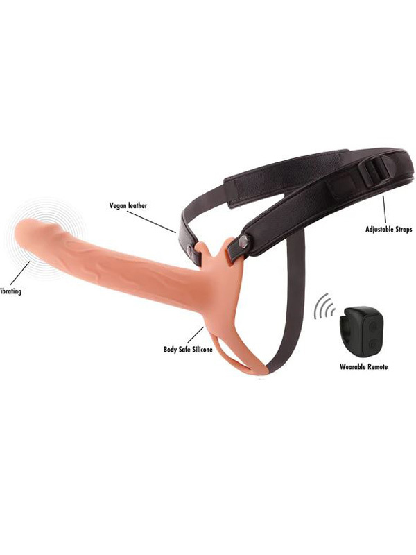 Gode ​​ceinture vibrant pour pénis creux 20 cm Sextoys Strap-on Oh! Darling