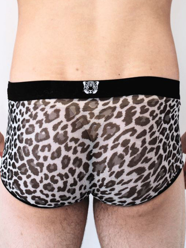 Shorty resille léopard Gris Lingerie Lingerie Homme Oh! Darling
