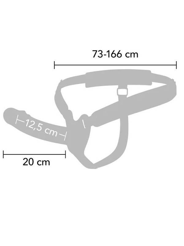 Gode ​​ceinture vibrant pour pénis creux 20 cm Sextoys Strap-on Oh! Darling