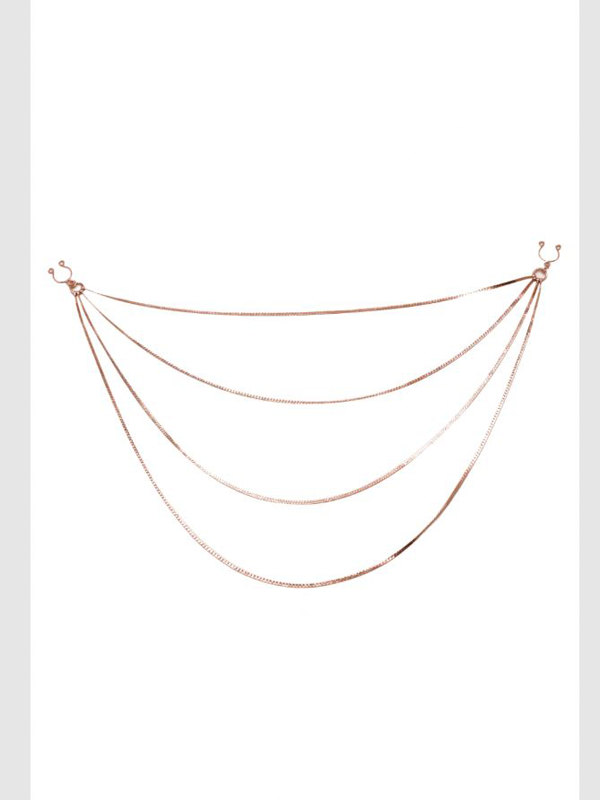 Bijou Pinces tétons avec 4 chainettes rose doré Lingerie Accessoires Oh! Darling