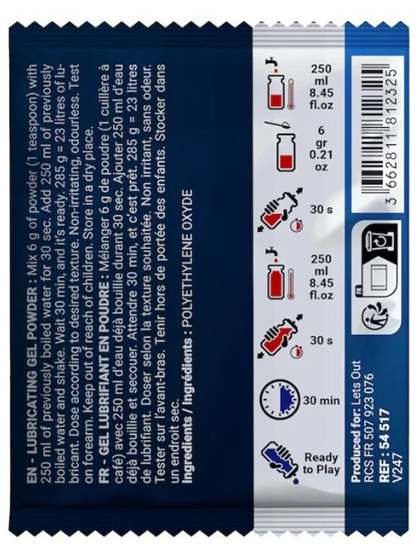 Poudre lubrifiant 6g Bien-être Lubrifiant intime à base d'eau Oh! Darling