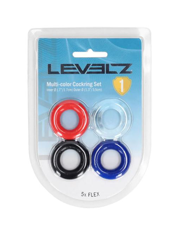 Lot de 4 anneaux Cockrings Multicolores Sextoys Cockring - Gaine de pénis Oh! Darling