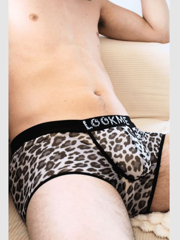 Shorty resille léopard Gris Lingerie Lingerie Homme Oh! Darling