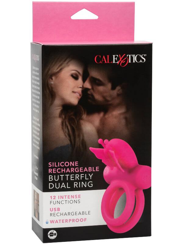 Cockring vibrant Butterfly Dual Ring Calexotics Sextoys Anneau vibrant Oh! Darling