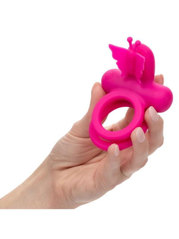 Cockring vibrant Butterfly Dual Ring Calexotics Sextoys Anneau vibrant Oh! Darling