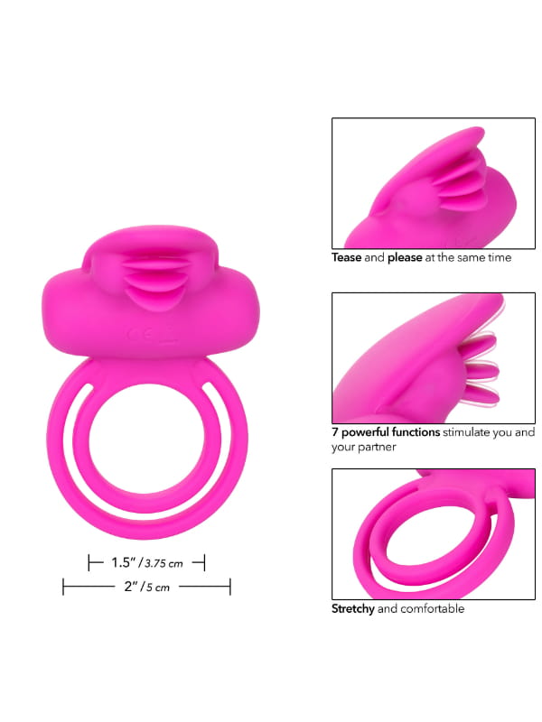 Cockring vibrant Dual Clit Flicker Calexotics Sextoys Anneau vibrant Oh! Darling