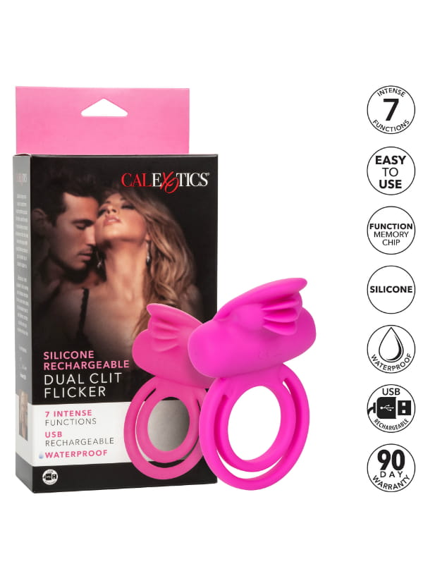 Cockring vibrant Dual Clit Flicker Calexotics Sextoys Anneau vibrant Oh! Darling