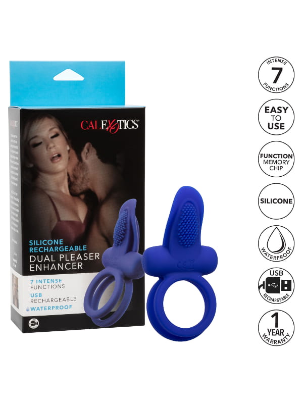 Cockring vibrant Dual Pleaser Enhancer Calexotics Sextoys Anneau vibrant Oh! Darling