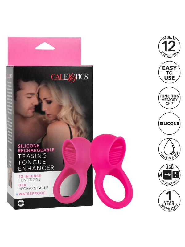 Cockring vibrant Teasing Tongue Enhancer Calexotics Sextoys Anneau vibrant Oh! Darling