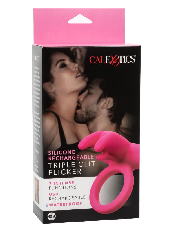 Cockring vibrant Triple Clit Flicker Calexotics Sextoys Anneau vibrant Oh! Darling