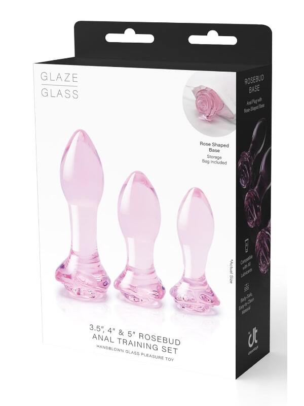 Coffret 3 plugs en verre Training Glass Dream Toys Sextoys Plug anal Oh! Darling