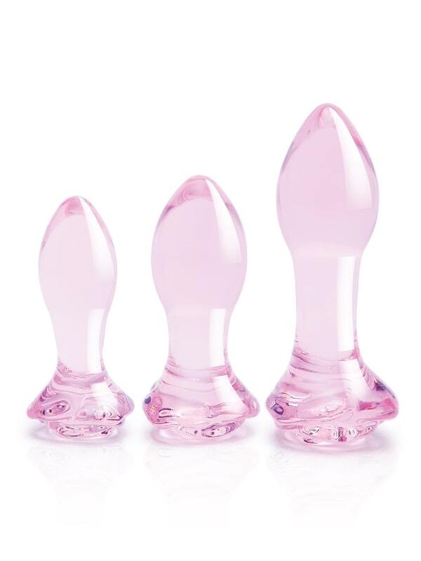 Coffret 3 plugs en verre Training Glass Dream Toys Sextoys Plug anal Oh! Darling