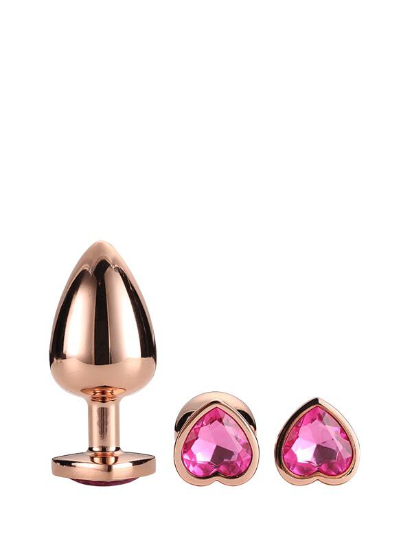 Coffret 3 Plugs Rose Gold Cœur Gleaming Love Dream Toys Sextoys Plug anal Oh! Darling