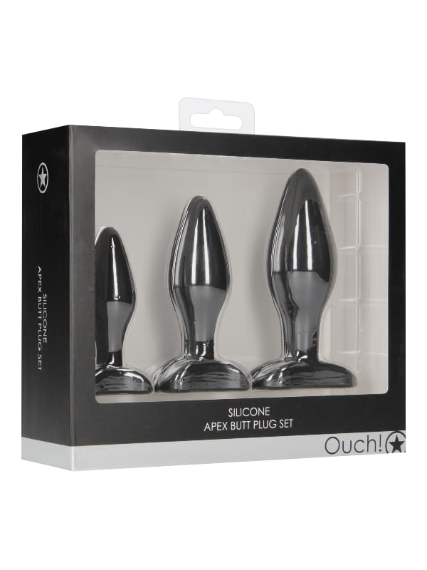 Coffret 3 plugs Apex Ouch Sextoys Plug anal Oh! Darling