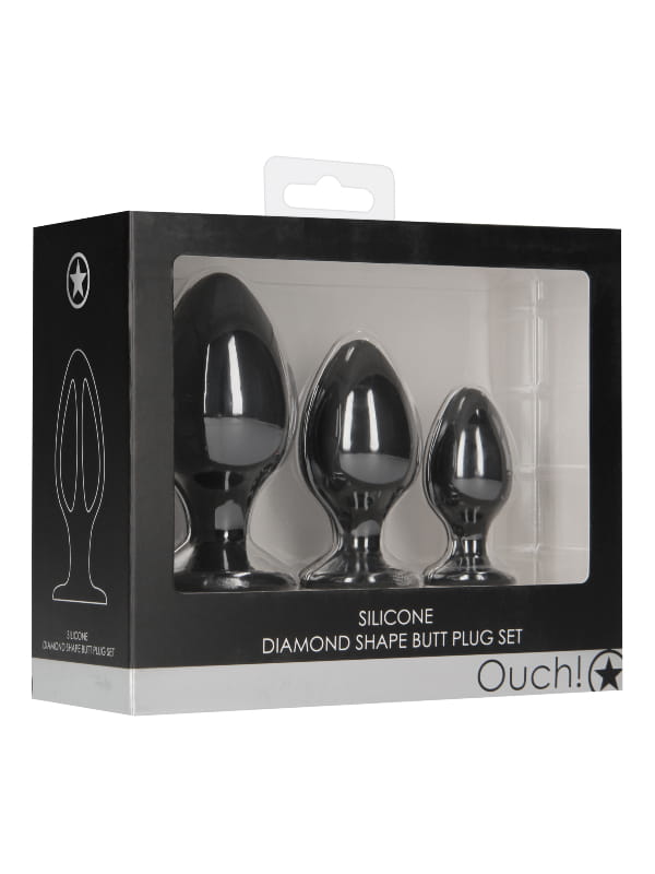 Coffret 3 plugs Diamond Shape Ouch Sextoys Plug anal Oh! Darling