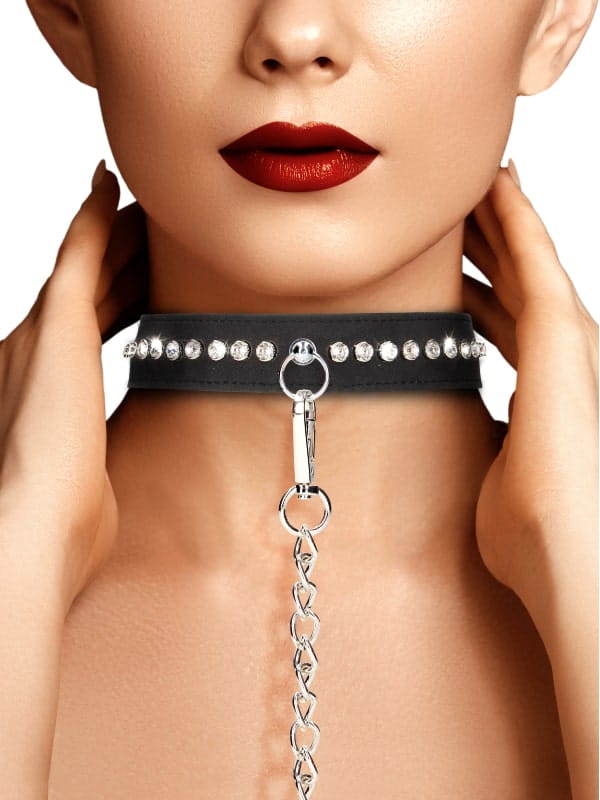 Collier et laisse Diamond Ouch BDSM Accessoire Oh! Darling