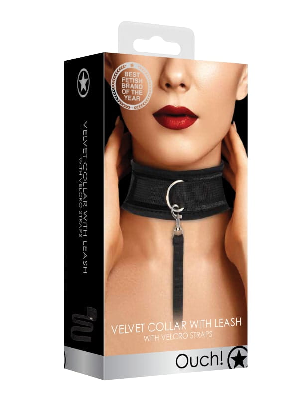 Collier et laisse Velvet Ouch BDSM Kit d'attache Oh! Darling