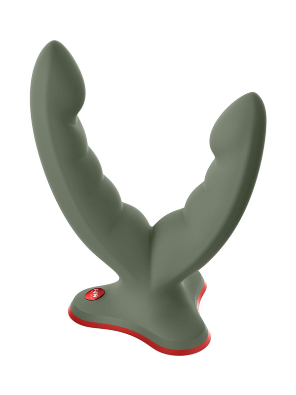 Double dildo à ventouse Fun Factory Ryde vert olive Les marques sexy Fun Factory Oh! Darling