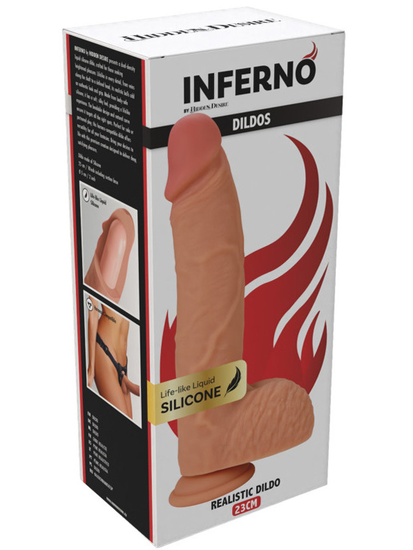 Réaliste avec testicules va et vient 19cm Sextoys Sextoy réaliste Oh! Darling