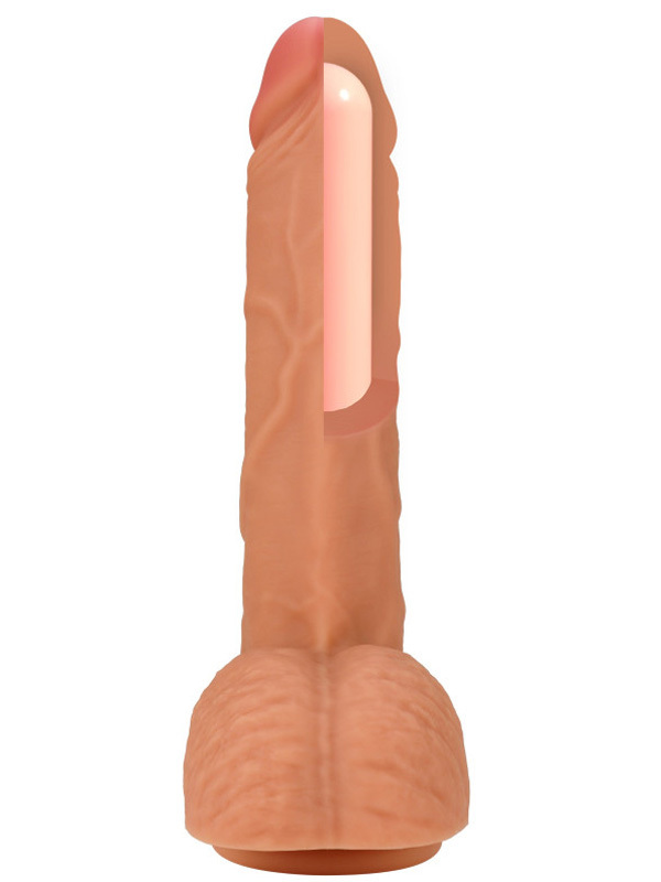 Réaliste avec testicules va et vient 19cm Sextoys Sextoy réaliste Oh! Darling