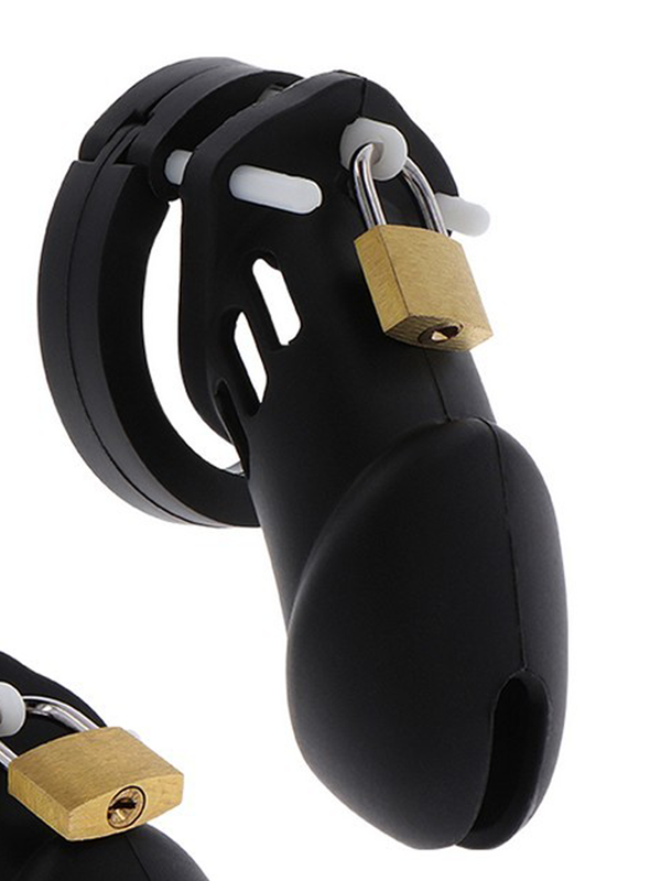 Cage de chasteté en silicone noir L 8 cm BDSM Cage de chasteté Oh! Darling