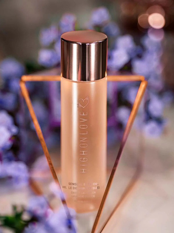 Huile de bain sensuelle HighOnLove lavande 100 ml Bien-être Massage du corps Oh! Darling